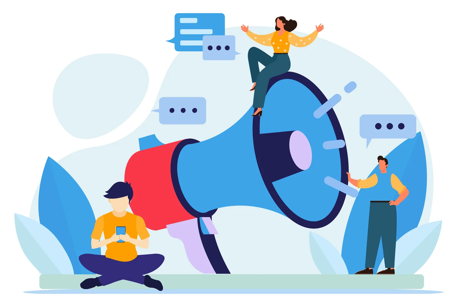 Illustration representing improved communication between schools and families through digital lunch platforms.