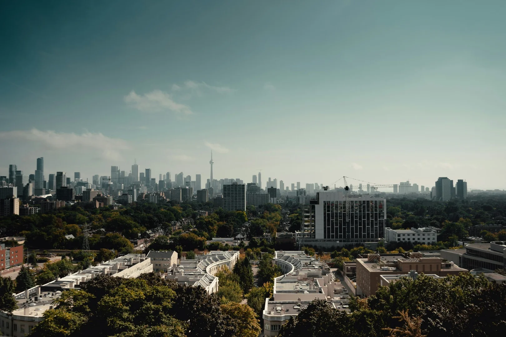 Toronto neighbourhood view highlighting community-focused and sustainable school lunch programs.